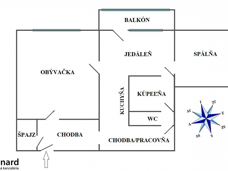 REZERVOVANÝ! 2 IZBOVÝ BYT S BALKÓNOM, 59 M2, PROSTĚJOVSKÁ PREŠOV