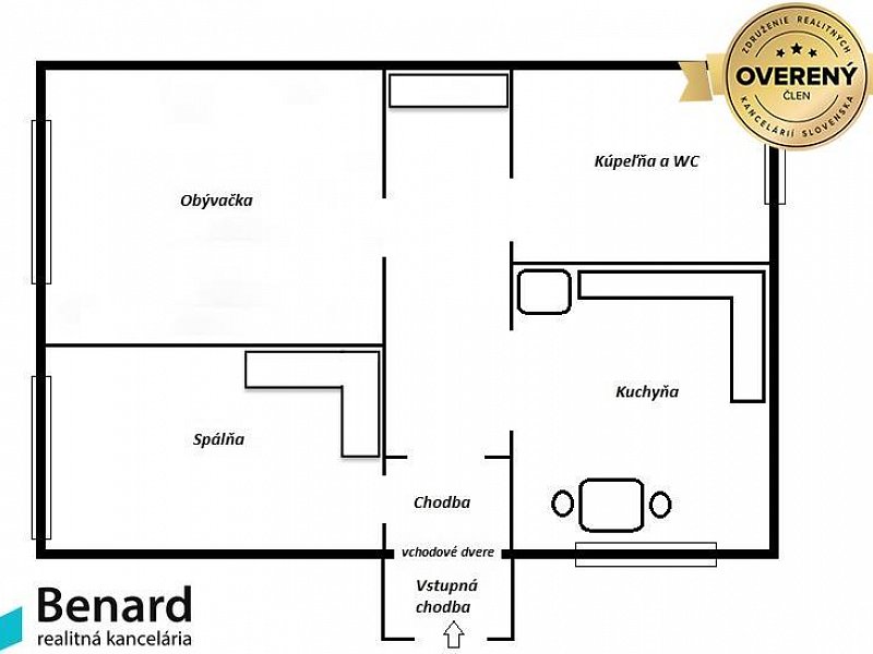 REZERVOVANÝ 2 IZBOVÝ TEHLOVÝ BYT, 55 M2, PREŠOV